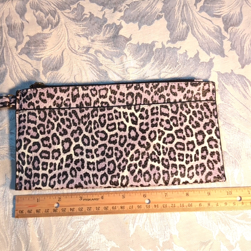 Leopard print wristlet